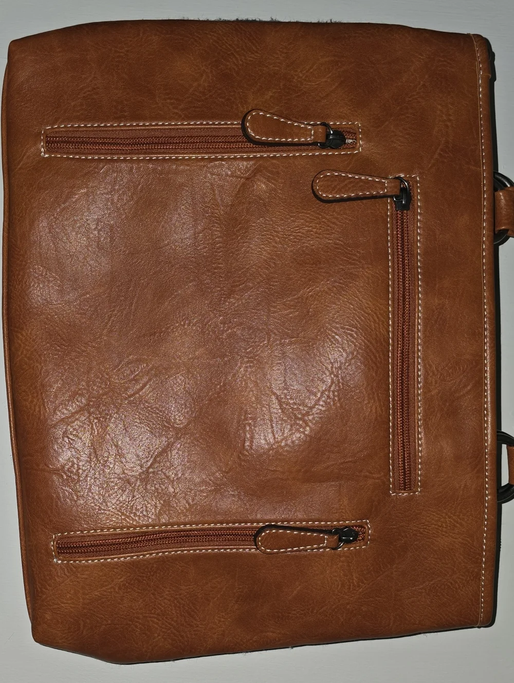 Aztec Pattern Tote with Embossed Cross Accent - Leather, Conceal Carry Purse